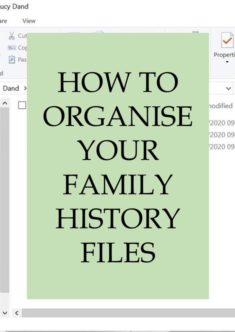 How To Organise Your Family History Files - Family Tree Resources